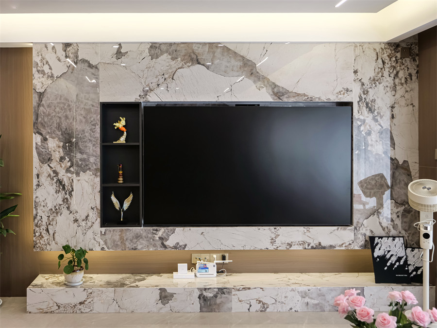电视墙 万科城森岛 141㎡ 意式轻奢
