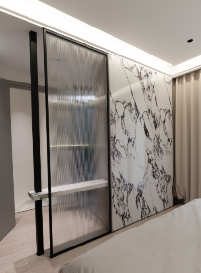 隔断柜黑白灰装修，现代风装修，现代简约风装修，装修风格推荐，完工实景案例，户型改造