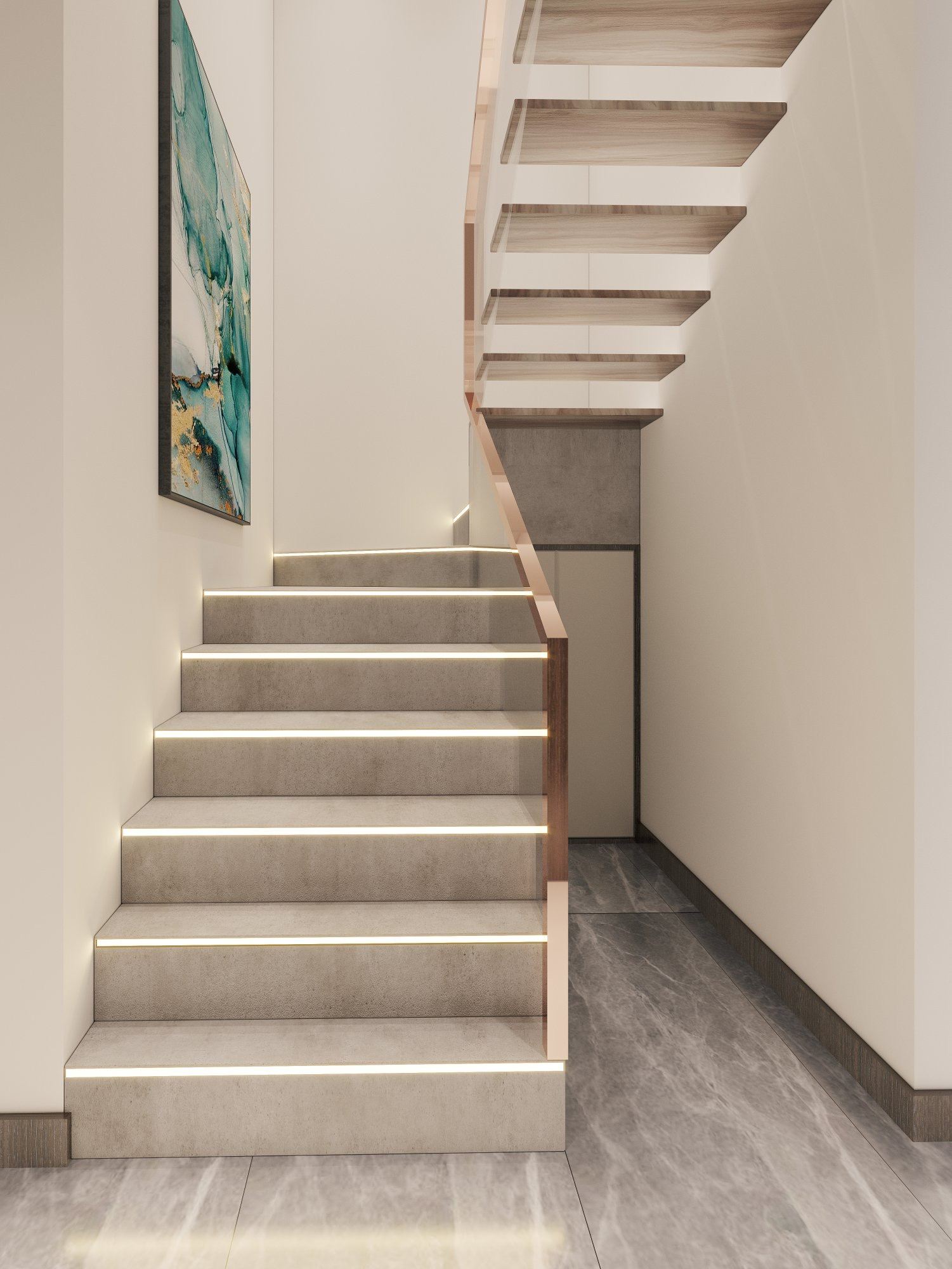 楼梯东方莱茵现代轻奢